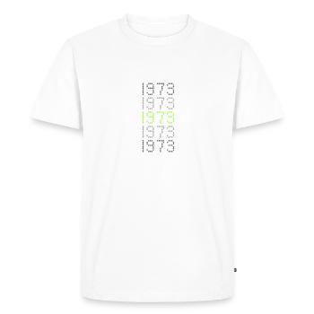 1973 - Men's Premium Organic T-Shirt - white - Front - Nico (187cm)