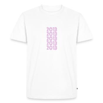 Year: 2013 - Men's Premium Organic T-Shirt - white - Front - Nico (187cm)