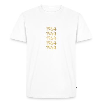 Freedom 1964 - Men's Premium Organic T-Shirt - white - Front - Nico (187cm)
