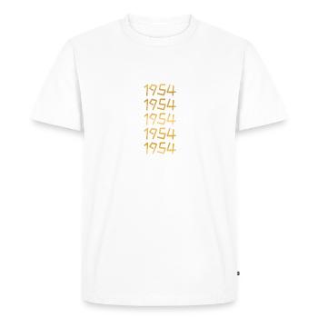 Freedom 1954 - Men's Premium Organic T-Shirt - white - Front - Nico (187cm)