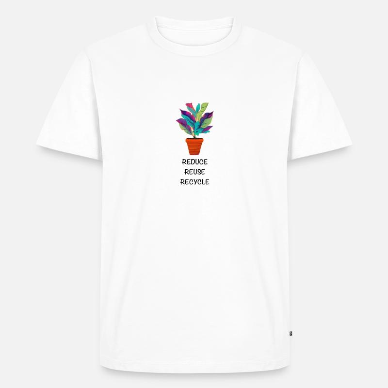 Reduce Reuse Recycle Klima retten - Männer Premium Bio T-Shirt - Weiß