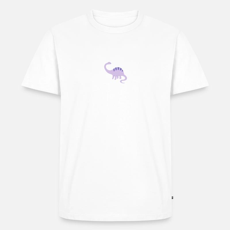 Dino - Männer Premium Bio T-Shirt - Weiß