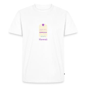 Hawaï - T-shirt Premium bio Homme - blanc - Devant - Nico (187cm)