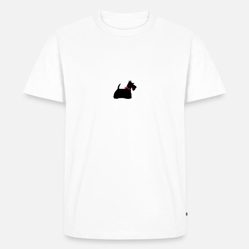 Scotch Terrier - Männer Premium Bio T-Shirt - Weiß