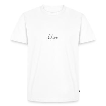 croire - T-shirt Premium bio Homme - blanc - Devant - Nico (187cm)
