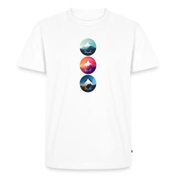 Mountain Landscape Geometric Art - Men's Premium Organic T-Shirt - white - Front - Nico (187cm)
