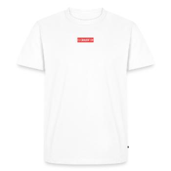 It's escalating anyway! - Men's Premium Organic T-Shirt - white - Front - Nico (187cm)
