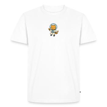 Astrochat - T-shirt Premium bio Homme - blanc - Devant - Nico (187cm)
