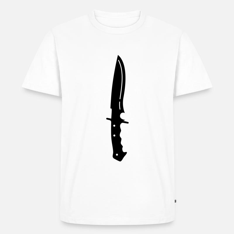 Messer icon - Männer Premium Bio T-Shirt - Weiß