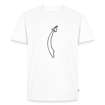 Flèche courbe flèches forme symbole vecteur - T-shirt Premium bio Homme - blanc - Devant - Nico (187cm)