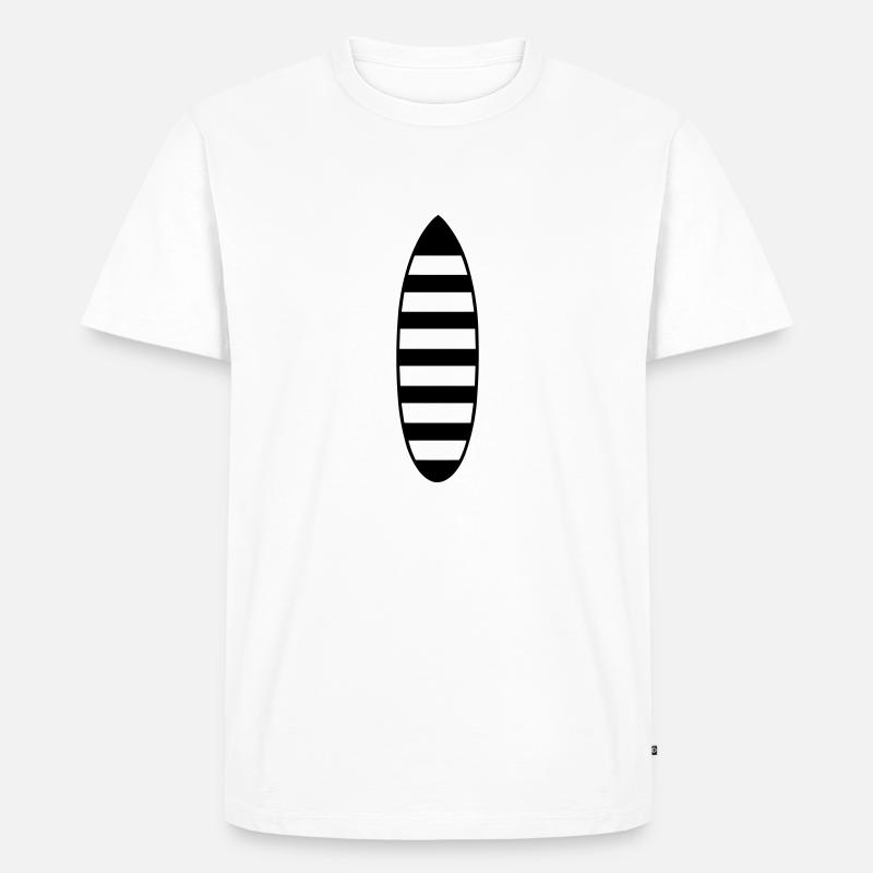 Surfbrett - Männer Premium Bio T-Shirt - Weiß