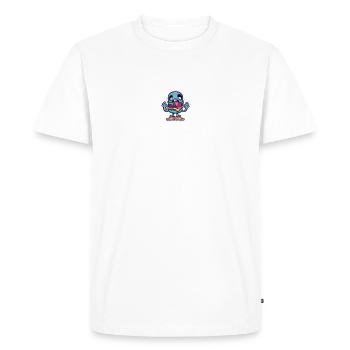 crazy hamburger - Men's Premium Organic T-Shirt - white - Front - Nico (187cm)