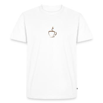 coffee coffee - Men's Premium Organic T-Shirt - white - Front - Nico (187cm)