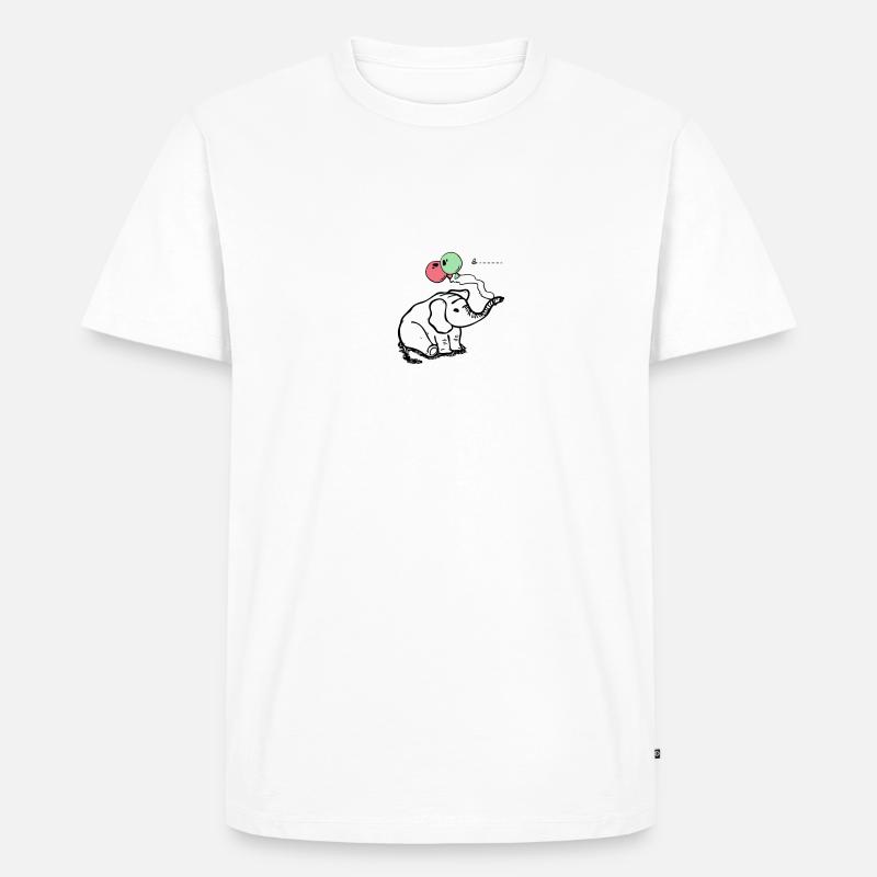 Balloon_Elefant - Männer Premium Bio T-Shirt - Weiß