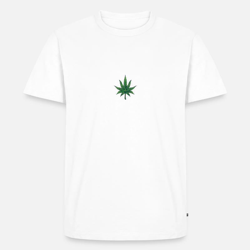 Leaf - Männer Premium Bio T-Shirt - Weiß
