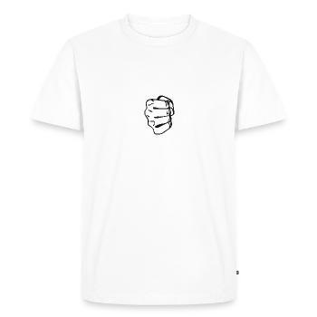 Poing - T-shirt Premium bio Homme - blanc - Devant - Nico (187cm)