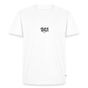 Rebelle numérique - T-shirt Premium bio Homme - blanc - Devant - Nico (187cm)