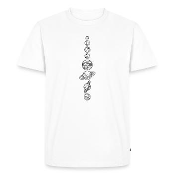 Solar System Planets – Solar System Space - Men's Premium Organic T-Shirt - white - Front - Nico (187cm)