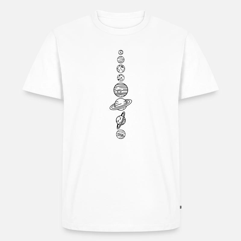 Solar System Planets – Solar System Space - Men's Premium Organic T-Shirt - white