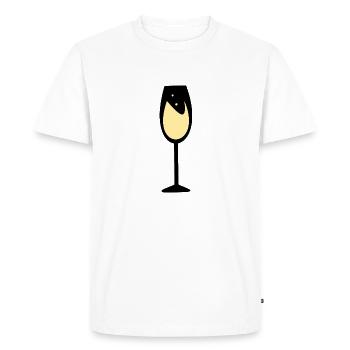 Wine, Party, Celebration - Men's Premium Organic T-Shirt - white - Front - Nico (187cm)