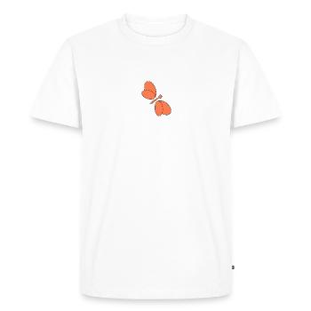 Petit papillon - T-shirt Premium bio Homme - blanc - Devant - Nico (187cm)