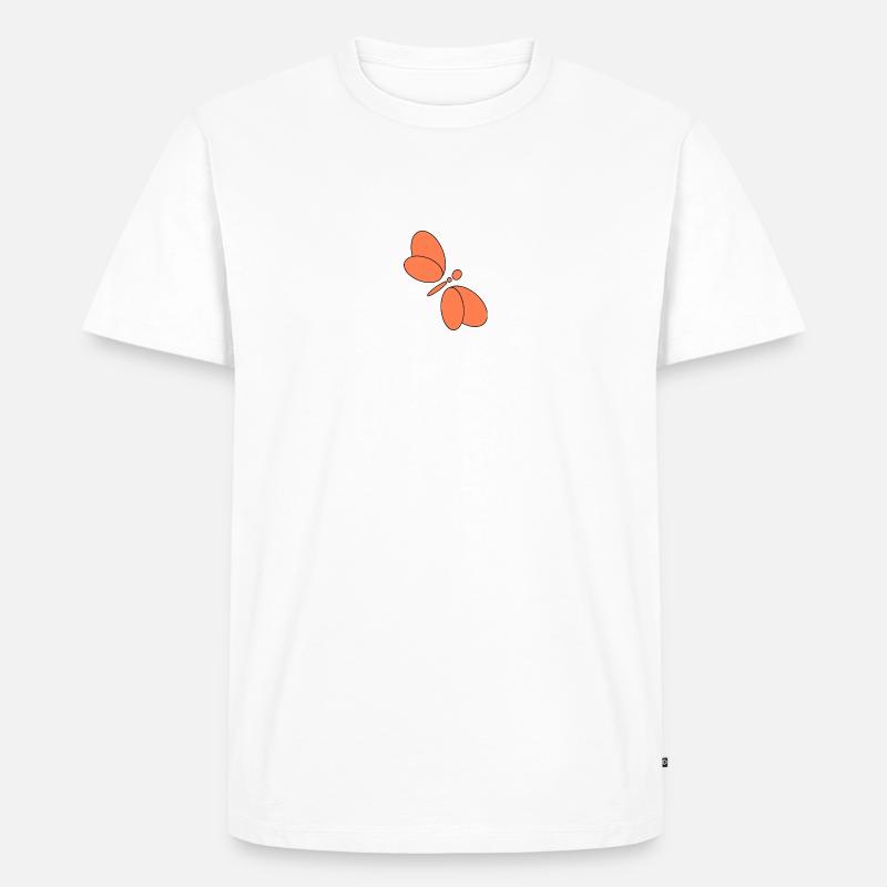 Kleiner Schmetterling - Männer Premium Bio T-Shirt - Weiß