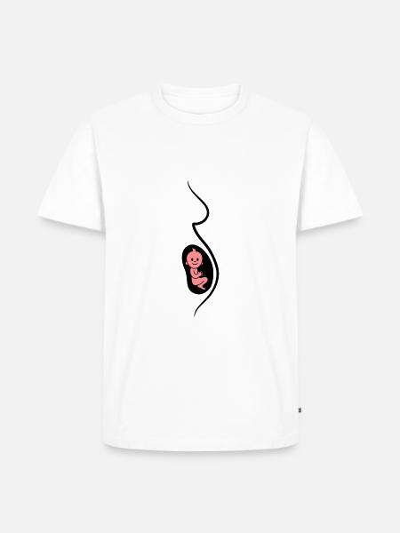 Pregnant Baby - Men's Premium Organic T-Shirt - white