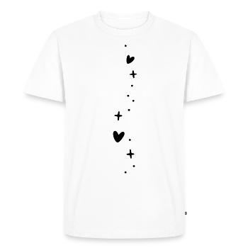 Sweet Hearts Star Decoration - Men's Premium Organic T-Shirt - white - Front - Nico (187cm)
