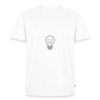 dead_lightbulb - Men's Premium Organic T-Shirt - white - Front - Nico (187cm)
