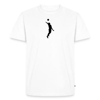 VOLLEYBALL - T-shirt Premium bio Homme - blanc - Devant - Nico (187cm)
