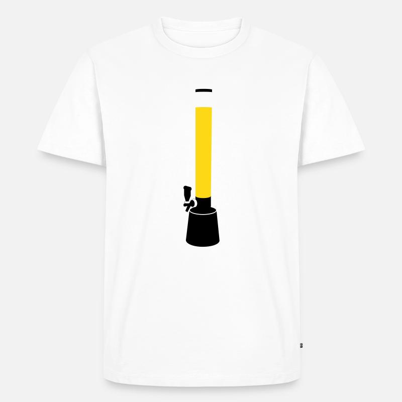 Biertower - Männer Premium Bio T-Shirt - Weiß