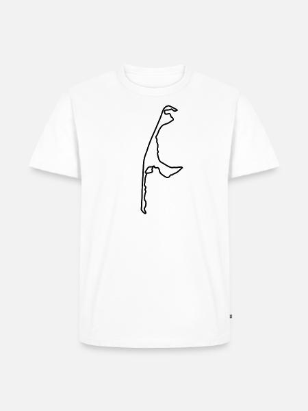 Insel Sylt - Kontur (schwarz) - Männer Premium Bio T-Shirt - Weiß