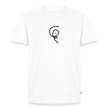 Vertèbre - T-shirt Premium bio Homme - blanc - Devant - Nico (187cm)