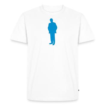 silhouette man - Men's Premium Organic T-Shirt - white - Front - Nico (187cm)