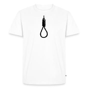 sliding knot hanging rope - Men's Premium Organic T-Shirt - white - Front - Nico (187cm)