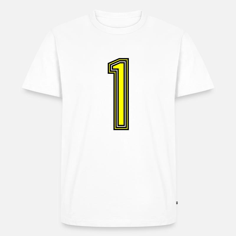 1 - Männer Premium Bio T-Shirt - Weiß