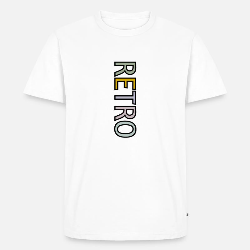 RETRO - Männer Premium Bio T-Shirt - Weiß