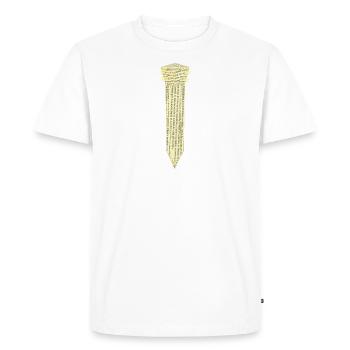 CRAVATE EN ORIGAMI - T-shirt Premium bio Homme - blanc - Devant - Nico (187cm)