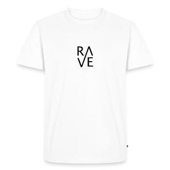 RAVE - T-shirt Premium bio Homme - blanc - Devant - Nico (187cm)