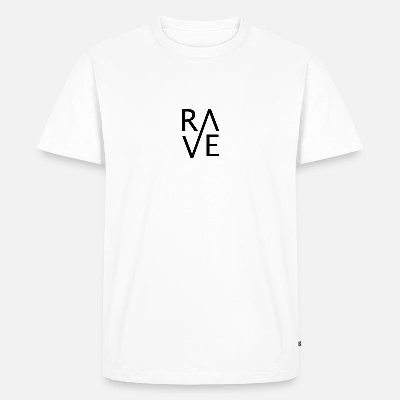 RAVE - Männer Premium Bio T-Shirt - Weiß