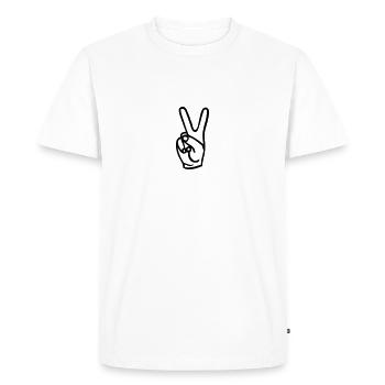 Peace - T-shirt Premium bio Homme - blanc - Devant - Nico (187cm)
