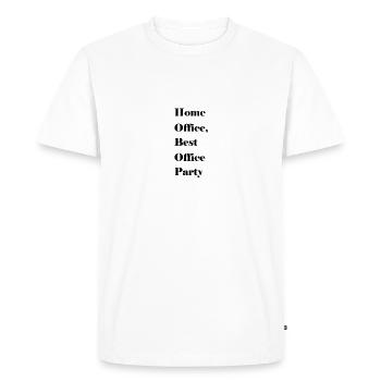 Home office - Men's Premium Organic T-Shirt - white - Front - Nico (187cm)
