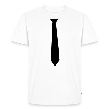 Cravate - T-shirt Premium bio Homme - blanc - Devant - Nico (187cm)
