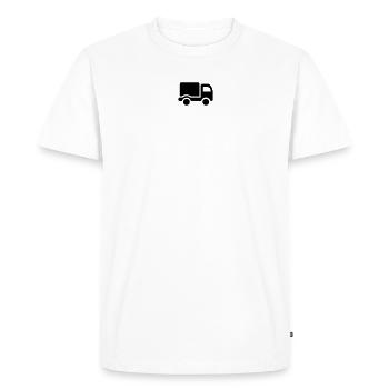Truck Truck Truck Icon Symbol Sign - T-shirt Premium bio Homme - blanc - Devant - Nico (187cm)
