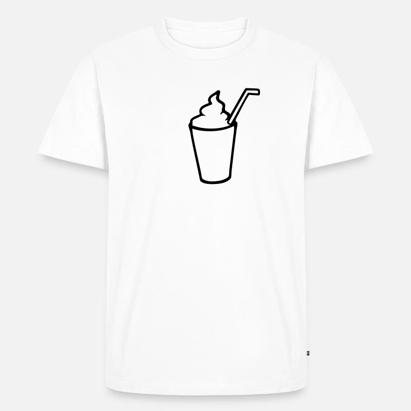Milchshake - Männer Premium Bio T-Shirt - Weiß