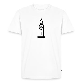 Bougie - T-shirt Premium bio Homme - blanc - Devant - Nico (187cm)