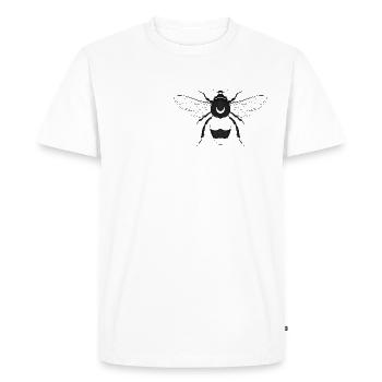 Abeille lunaire - T-shirt Premium bio Homme - blanc - Devant - Nico (187cm)