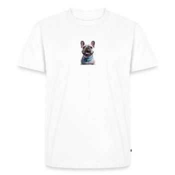 French Bulldog - T-shirt Premium bio Homme - blanc - Devant - Nico (187cm)