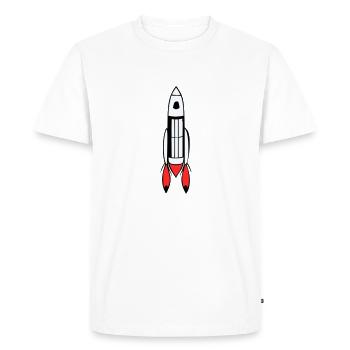 Vecteur de vol spatial spatial de fusée spatiale - T-shirt Premium bio Homme - blanc - Devant - Nico (187cm)