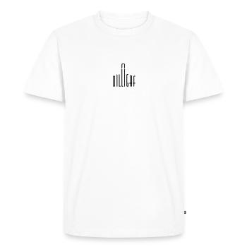 DILLIGAF for Work - Doigt subtil - T-shirt Premium bio Homme - blanc - Devant - Nico (187cm)